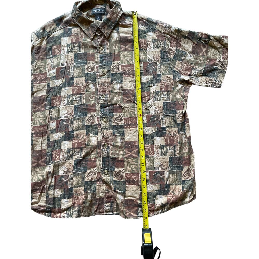 Woolrich Mens Paprika Primitive Block Casual Button up Size XL Patchwork Natural - Picture 3 of 7